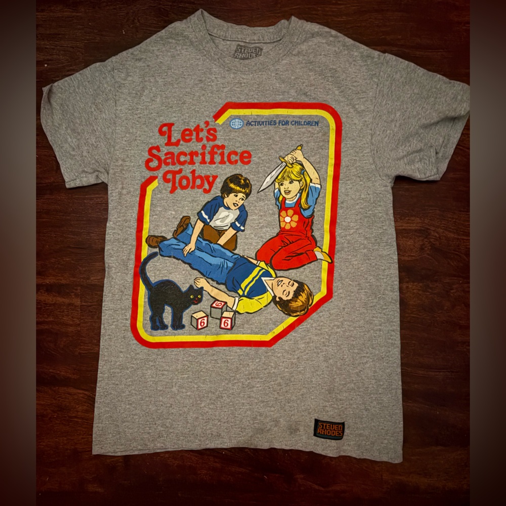 Retro A-Go-Go Gray Graphic Tee for Men